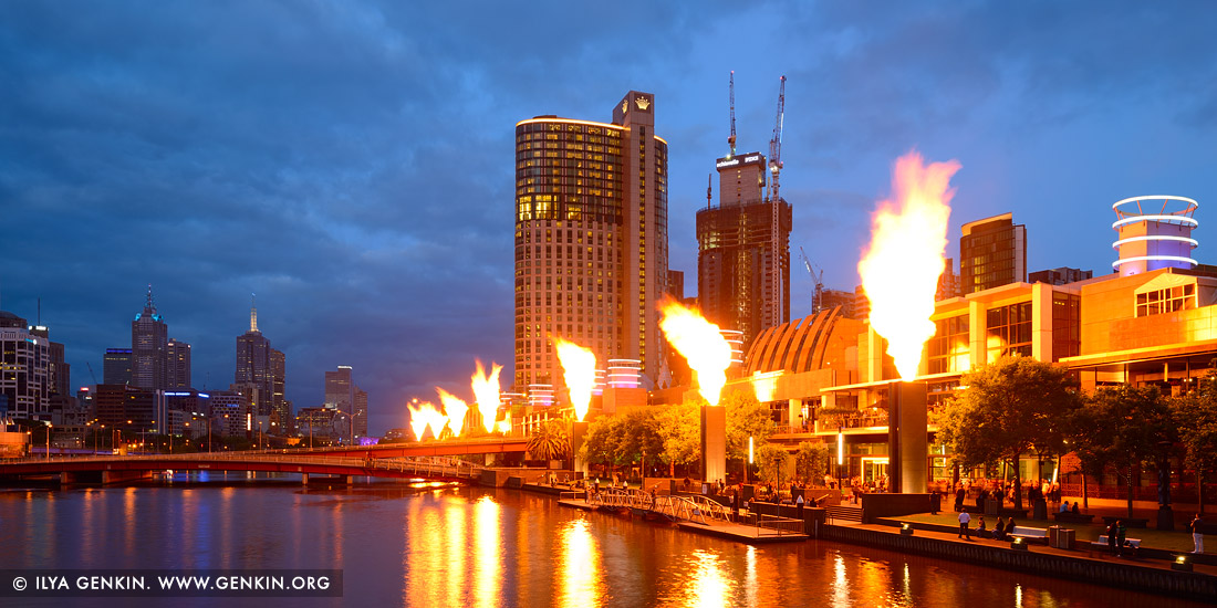 Fire Show at Crown Casino Photos, South Bank, Melbourne, VIC, Australia  Print, Fine Art Landscape Photography