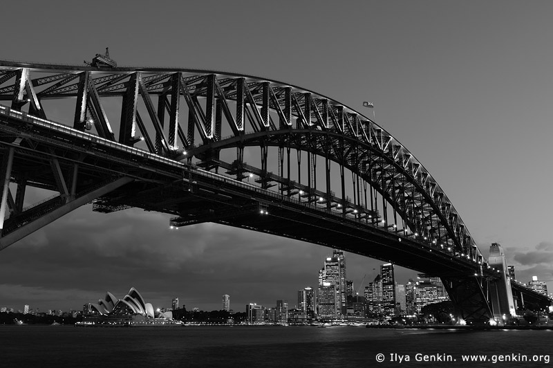 australia stock photography | Harbour Bridge at Sunset from Luna Park, Sydney, New South Wales, Australia, Image ID AUHB0036