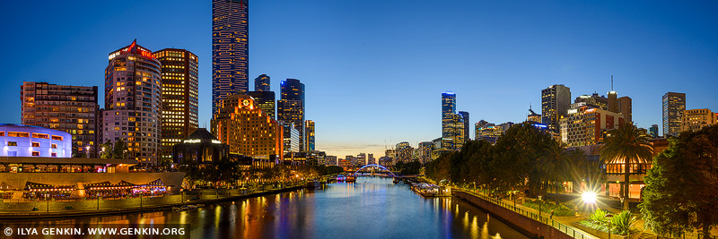 Melbourne, Southbank and Yarra River after Sunset Print, Photos | Fine ...