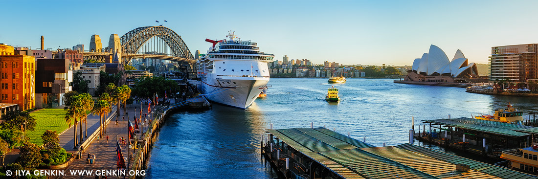 Cruise Ship at Circular Quay in the Morning, Sydney, New South Wales (NSW),  Australia Images | Fine Art Landscape Photography | Ilya Genkin