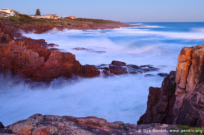 landscapes stock photography | Fishermans Bay at Twilight, Anna Bay, Port Stephens, NSW, Australia, Image ID AU-FISHERMANS-BAY-0001