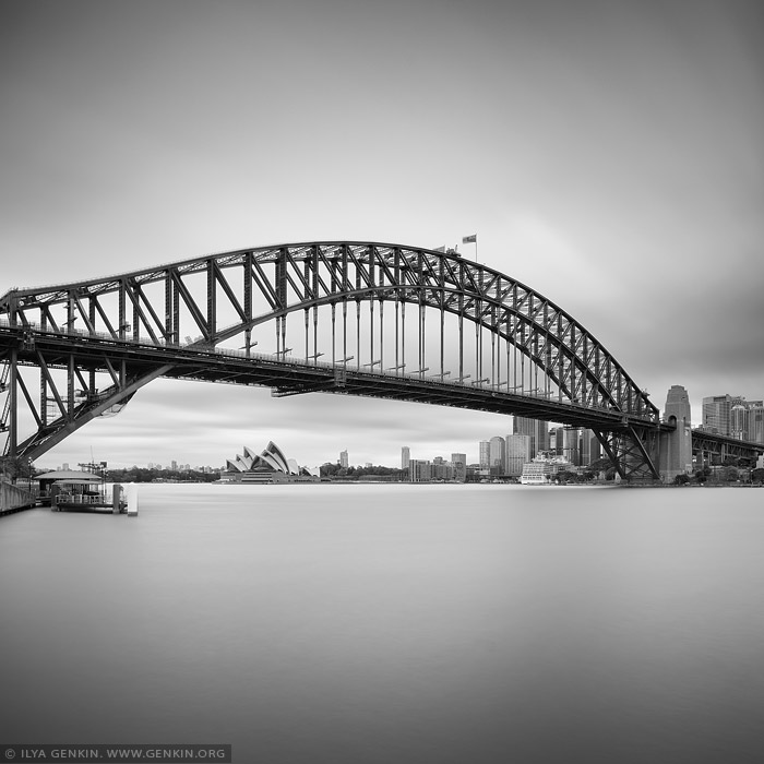 portfolio stock photography | Sydney Opera House and Harbour Bridge, Milsons Point, Sydney, NSW, Australia, Image ID SYDNEY-IN-SQUARE-0009