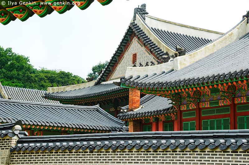  stock photography | Roofs at Changdeokgung Palace in Seoul, South Korea, Jongno-gu, Seoul, South Korea, Image ID KR-SEOUL-CHANGDEOKGUNG-0008