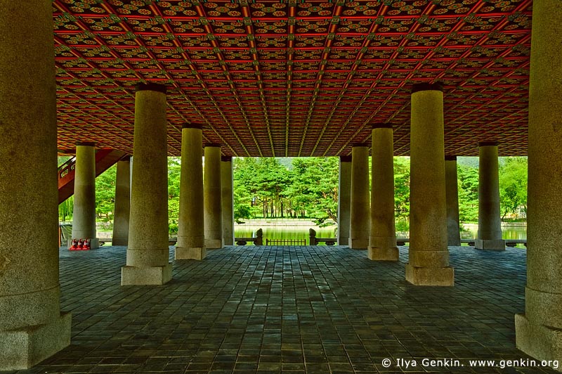  stock photography | Gyeonghoeru Pavilion at Gyeongbokgung Palace in Seoul, South Korea, Seoul, South Korea, Image ID KR-SEOUL-GYEONGBOKGUNG-0009