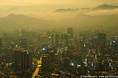  stock photography | Seoul city at Dusk, The view from N Seoul Tower in Seoul, South Korea provides a breathtaking 360 degree view of the city., Image ID KR-SEOUL-NAMSAN-0001. 