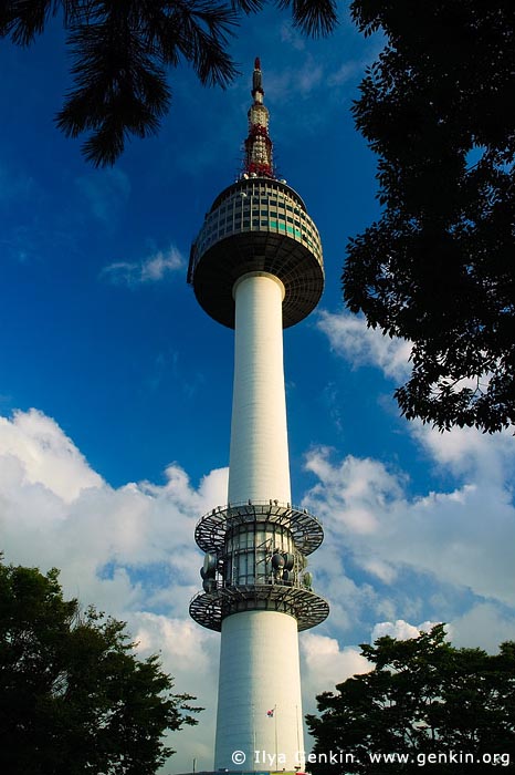  stock photography | N Seoul Tower Rises Above Namsan Mountain in Seoul, South Korea, Namsan Mountain, Seoul, South Korea, Image ID KR-SEOUL-NAMSAN-0007