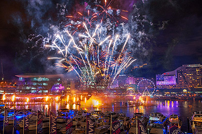 Darling Harbour during Vivid Sydney Festival